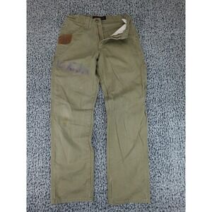 Riggs Carpenter Pants Mens 29x34 Tan Distressed Ripstop Workwear Utility Pockets
